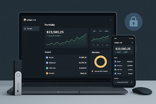 Ledger Live crypto management dashboard